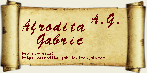Afrodita Gabrić vizit kartica
